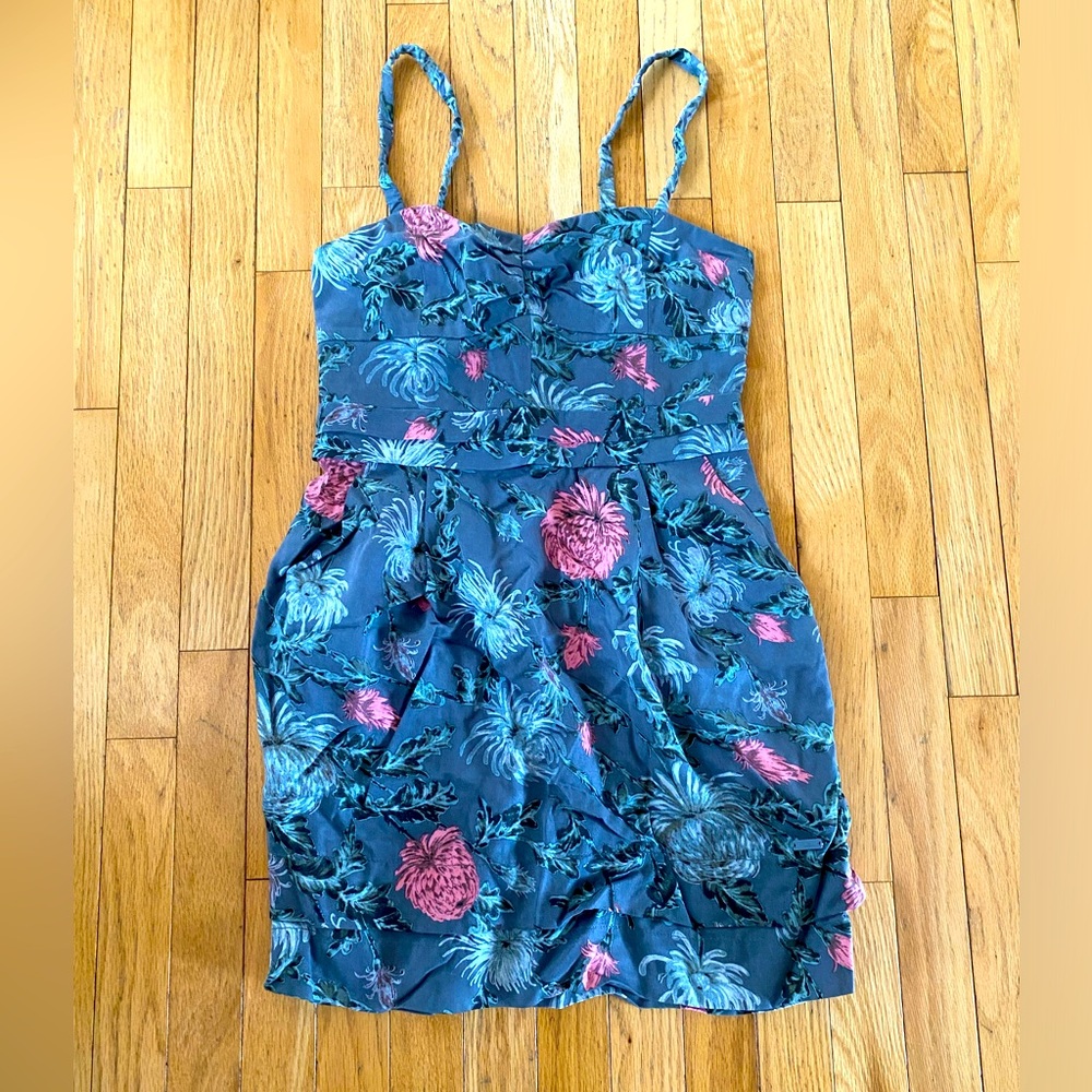 Aritzia Wilfred mini summer spring tank dress boho hippie botanical floral
